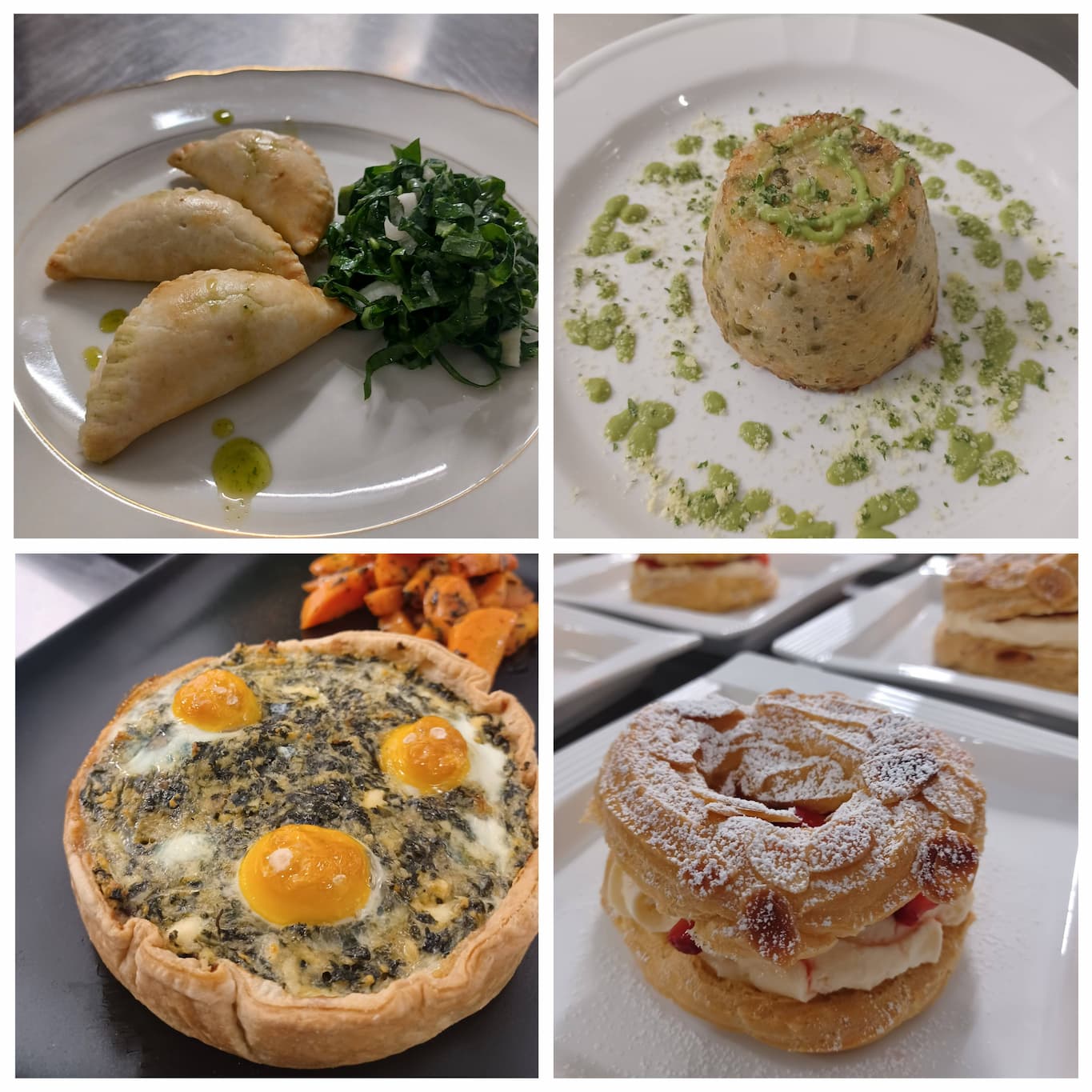 Menù dell'orto Aprile 2026 - Calcioni di ricotta, Timballo risi e bisi, Torta pasqualina, Paris-Brest