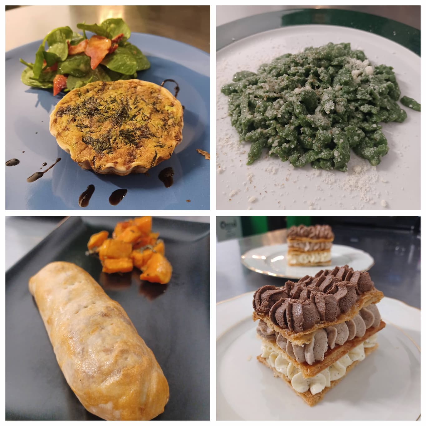 Menù dell'orto Marzo 2026 - Quiche agli agretti, Spatzle all'ortica, Strudel cacio e pere, Millefoglie ai cioccolati